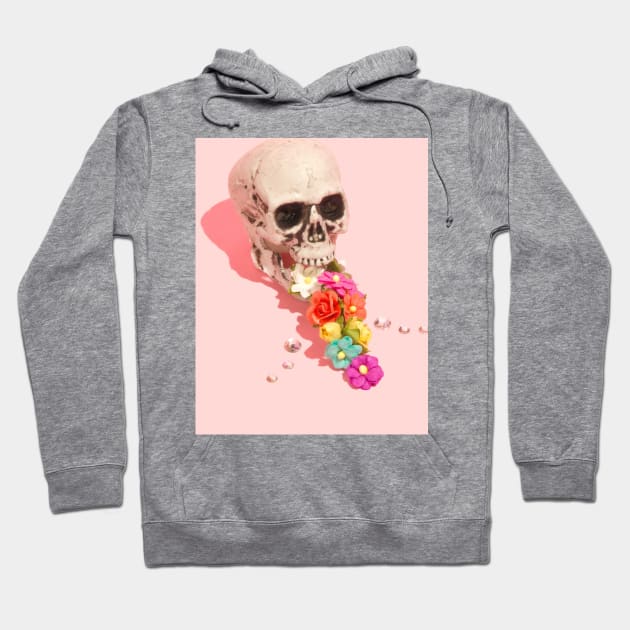 Flower Skull Hoodie by NoMonkeyB